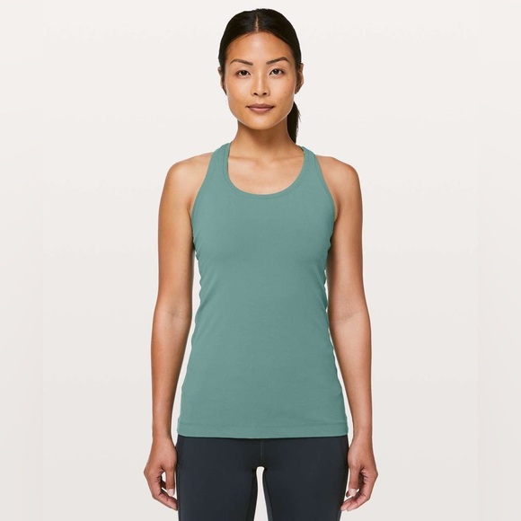 Lululemon Cool Racerback II Nulu Frosted Pine Size Medium Small Womens Gym - Picture 1 of 8